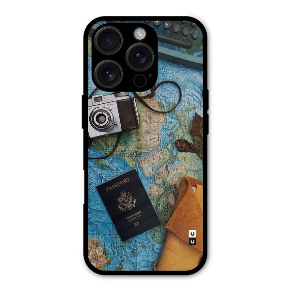 Travel Essentials Metal Back Case for iPhone 16 Pro