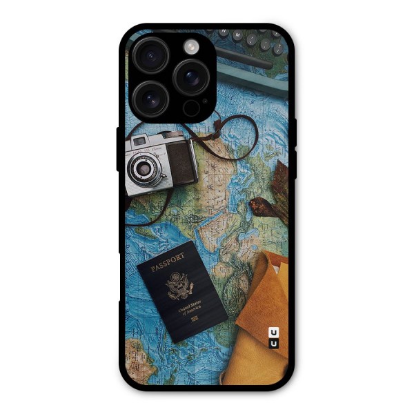 Travel Essentials Metal Back Case for iPhone 16 Pro Max