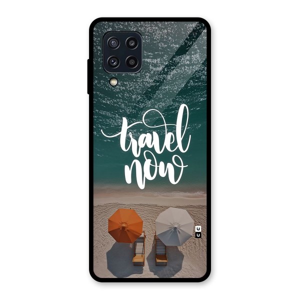 Travel Now Glass Back Case for Galaxy M32