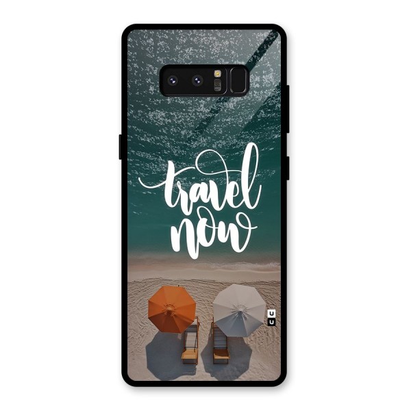 Travel Now Glass Back Case for Galaxy Note 8