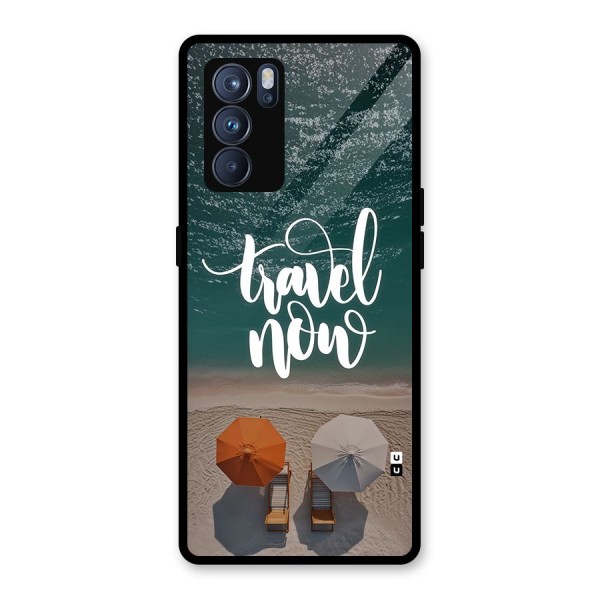 Travel Now Glass Back Case for Oppo Reno6 Pro 5G