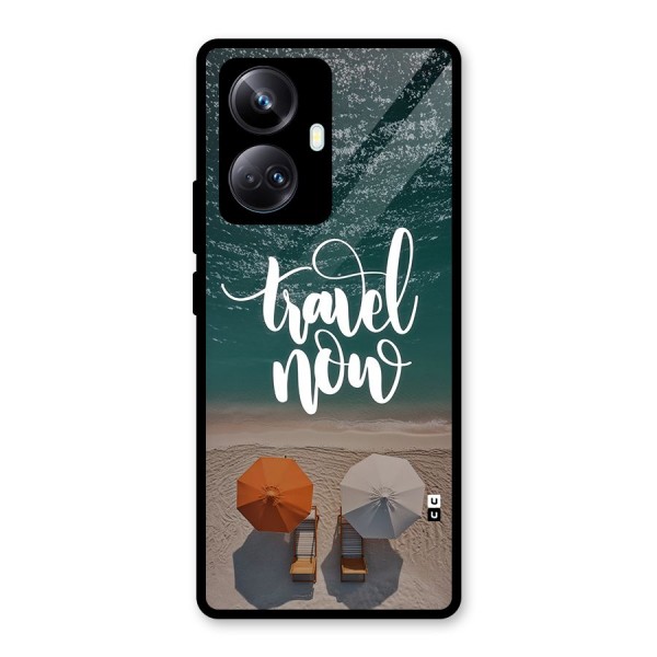 Travel Now Glass Back Case for Realme 10 Pro Plus