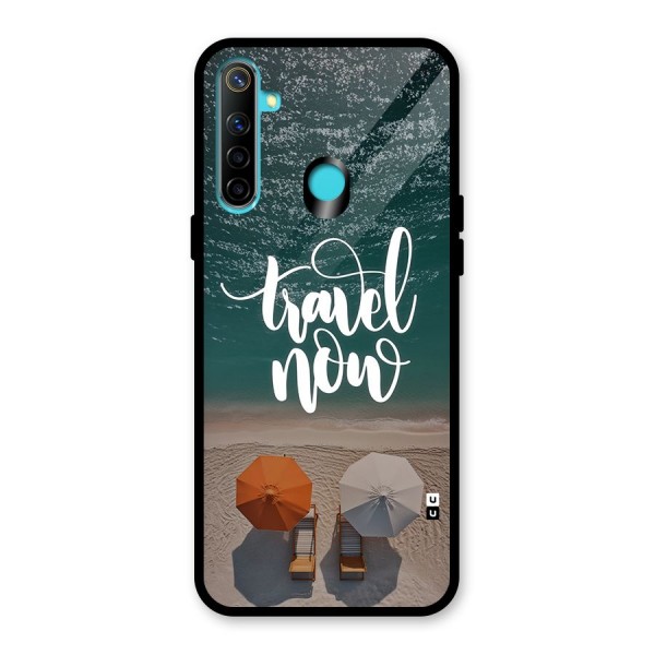 Travel Now Glass Back Case for Realme 5