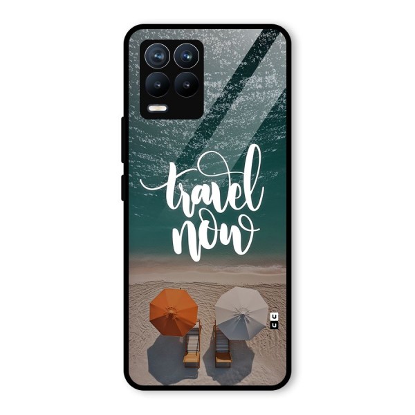Travel Now Glass Back Case for Realme 8 Pro