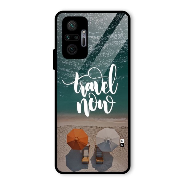Travel Now Glass Back Case for Redmi Note 10 Pro Max
