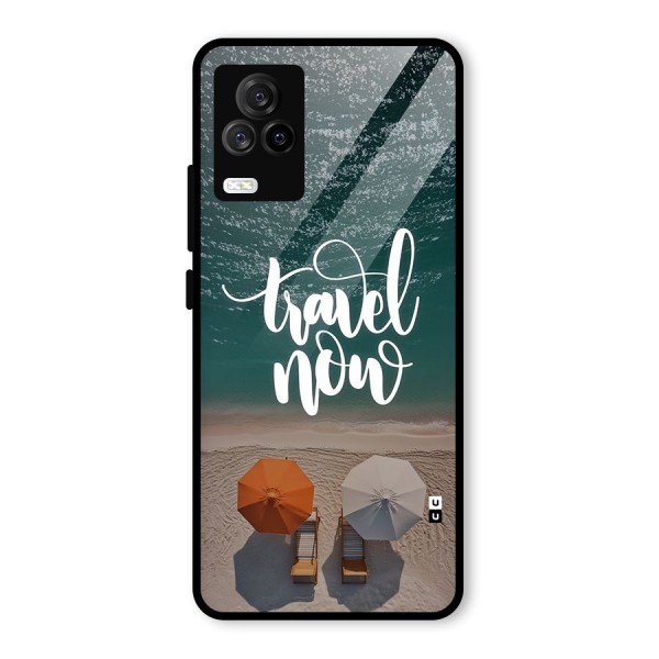 Travel Now Glass Back Case for Vivo iQOO 7 Legend 5G