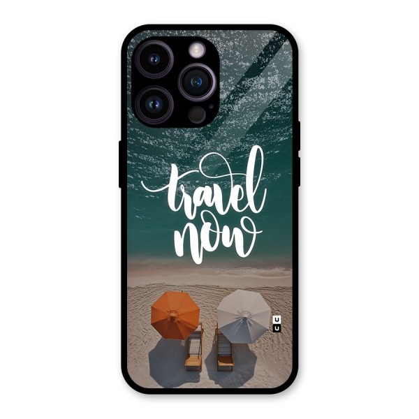 Travel Now Glass Back Case for iPhone 14 Pro Max