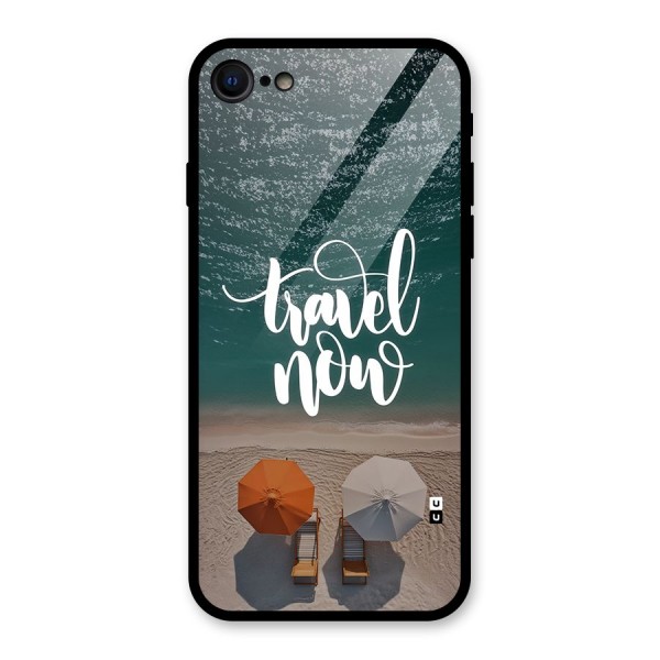 Travel Now Glass Back Case for iPhone 8