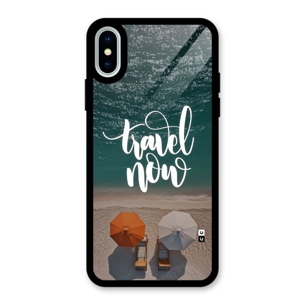 Travel Now Glass Back Case for iPhone X
