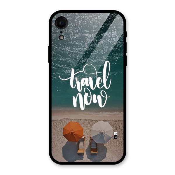 Travel Now Glass Back Case for iPhone XR