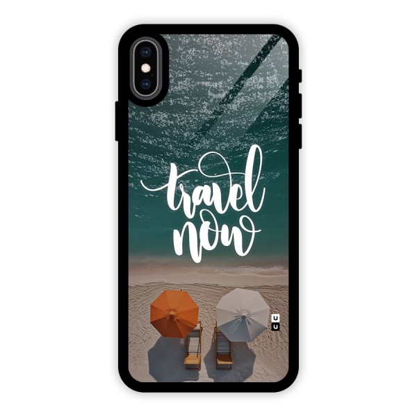 Travel Now Glass Back Case for iPhone XS Max