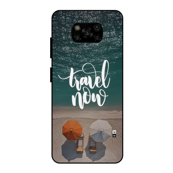 Travel Now Metal Back Case for Poco X3