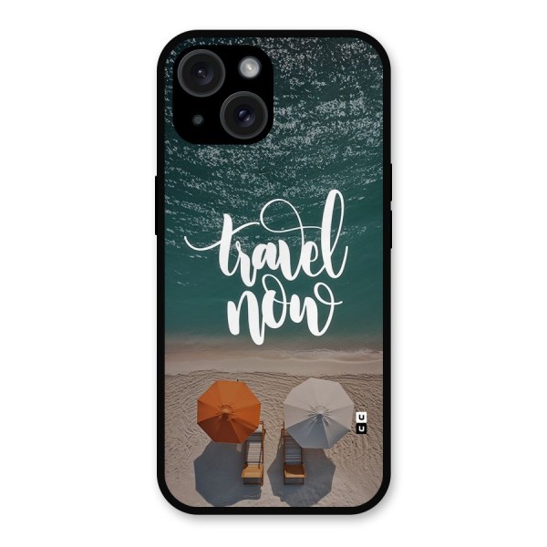 Travel Now Metal Back Case for iPhone 15