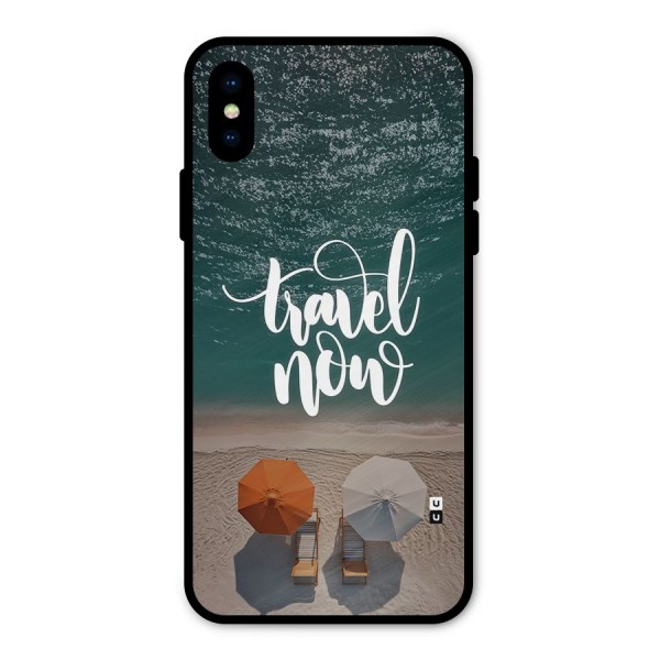 Travel Now Metal Back Case for iPhone X