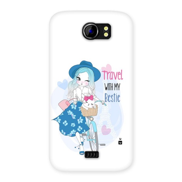 Travel With My Bestie Back Case for Canvas 2 A110