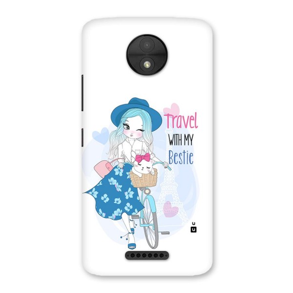 Travel With My Bestie Back Case for Moto C
