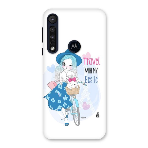 Travel With My Bestie Back Case for Motorola One Macro