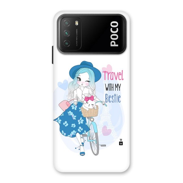 Travel With My Bestie Back Case for Poco M3