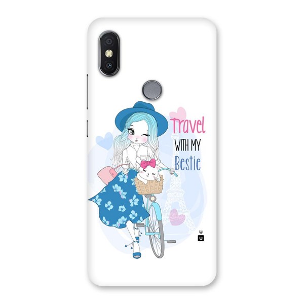 Travel With My Bestie Back Case for Redmi Y2