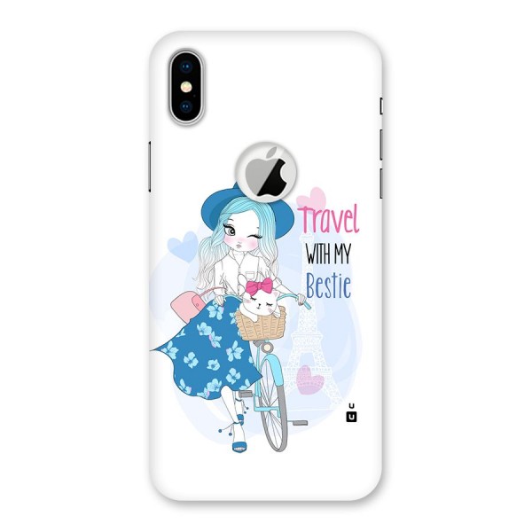 Travel With My Bestie Back Case for iPhone X Logo Cut