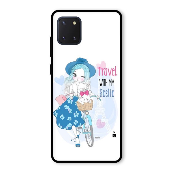 Travel With My Bestie Glass Back Case for Galaxy Note 10 Lite