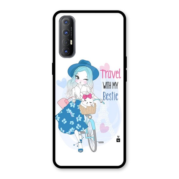Travel With My Bestie Glass Back Case for Oppo Reno3 Pro