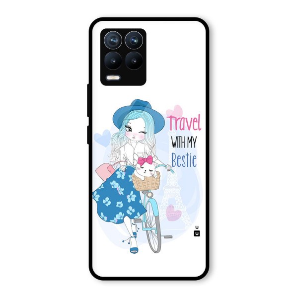 Travel With My Bestie Glass Back Case for Realme 8 Pro
