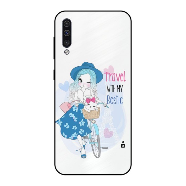 Travel With My Bestie Metal Back Case for Galaxy A30s