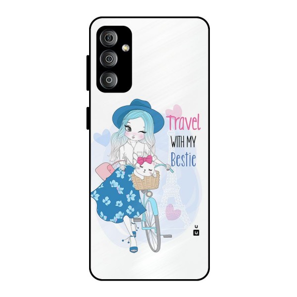 Travel With My Bestie Metal Back Case for Galaxy F23