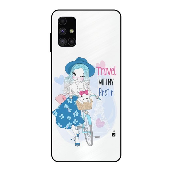 Travel With My Bestie Metal Back Case for Galaxy M51