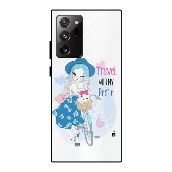 Travel With My Bestie Metal Back Case for Galaxy Note 20 Ultra