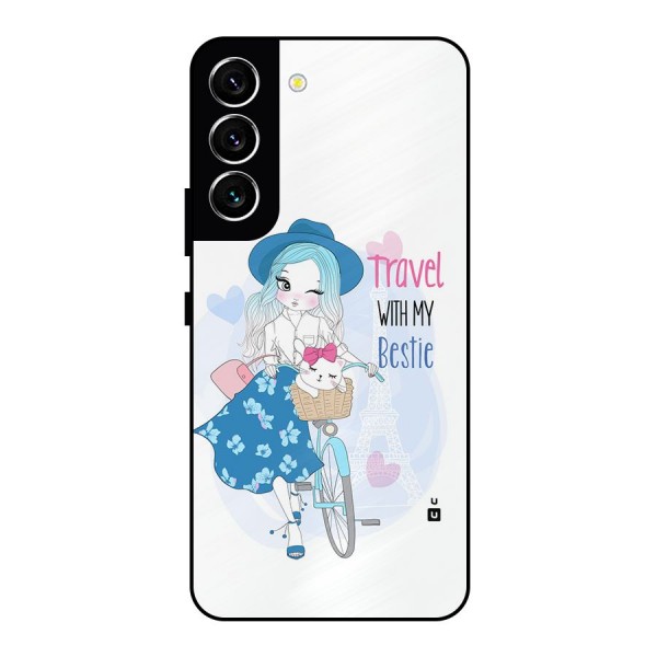 Travel With My Bestie Metal Back Case for Galaxy S22 5G