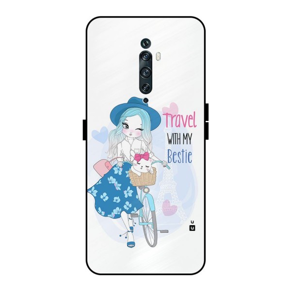 Travel With My Bestie Metal Back Case for Oppo Reno2 F