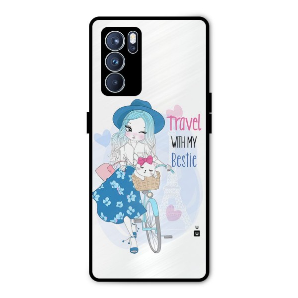 Travel With My Bestie Metal Back Case for Oppo Reno6 Pro 5G