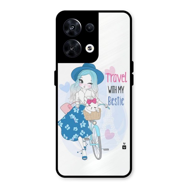 Travel With My Bestie Metal Back Case for Oppo Reno8 5G