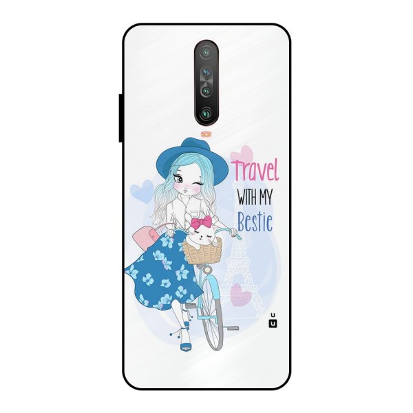 Travel With My Bestie Metal Back Case for Poco X2