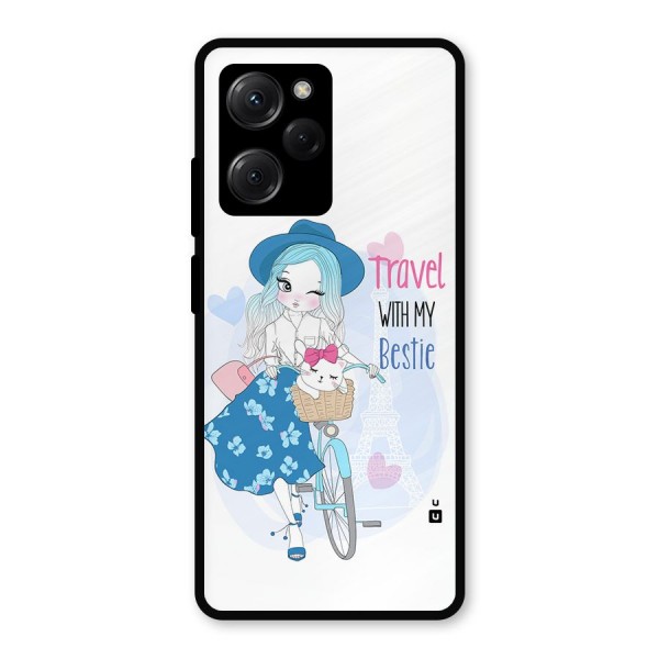 Travel With My Bestie Metal Back Case for Poco X5 Pro