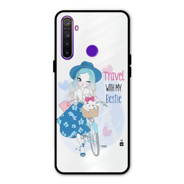 Travel With My Bestie Metal Back Case for Realme 5