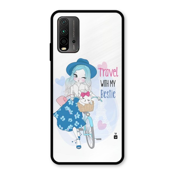 Travel With My Bestie Metal Back Case for Redmi 9 Power