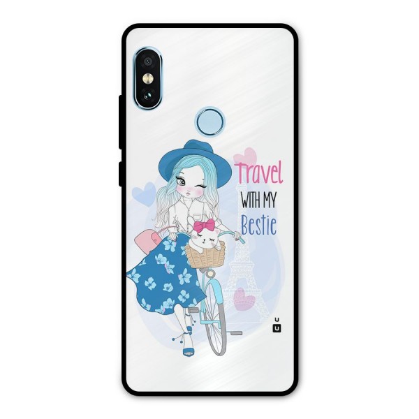 Travel With My Bestie Metal Back Case for Redmi Note 5 Pro