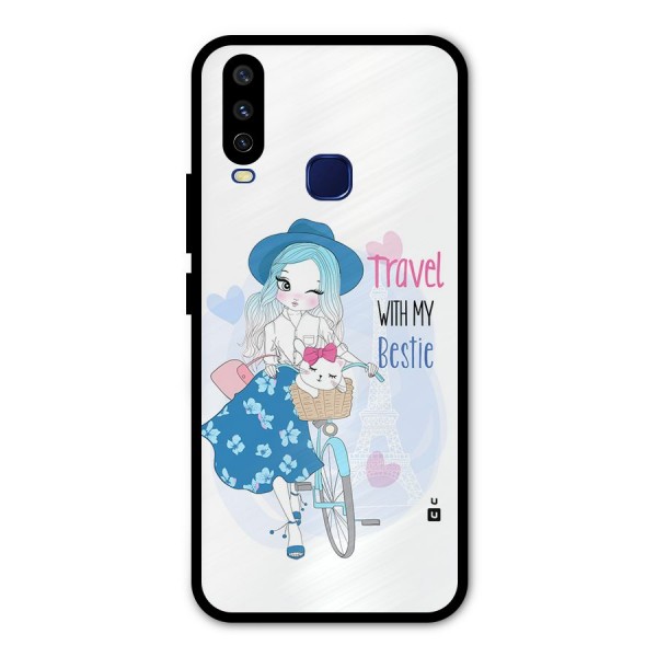 Travel With My Bestie Metal Back Case for Vivo V17