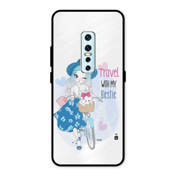 Travel With My Bestie Metal Back Case for Vivo V17 Pro