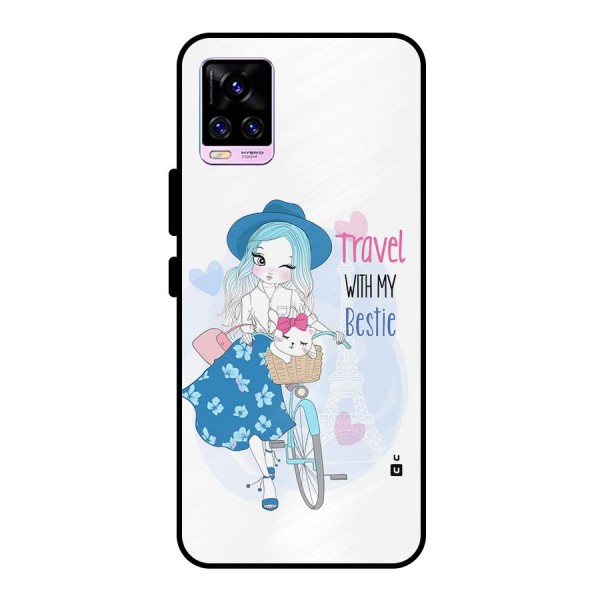Travel With My Bestie Metal Back Case for Vivo V20 Pro