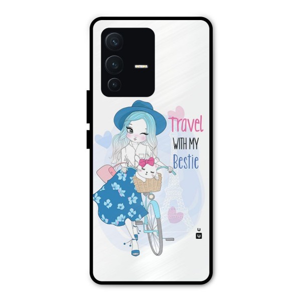 Travel With My Bestie Metal Back Case for Vivo V23 Pro