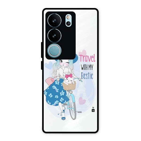 Travel With My Bestie Metal Back Case for Vivo V29