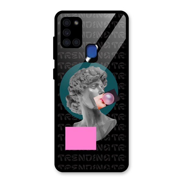 Trending Typo Glass Back Case for Galaxy A21s