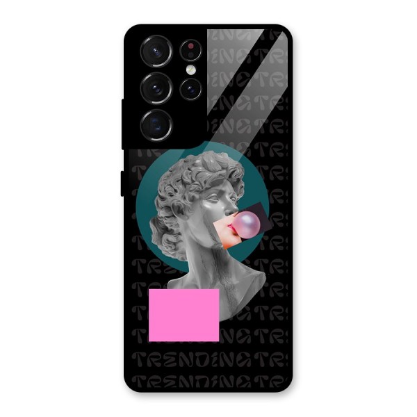 Trending Typo Glass Back Case for Galaxy S21 Ultra 5G