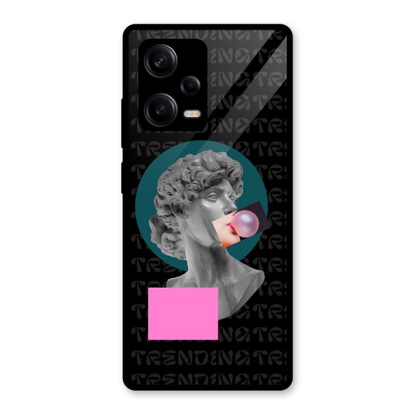 Trending Typo Glass Back Case for Redmi Note 12 Pro