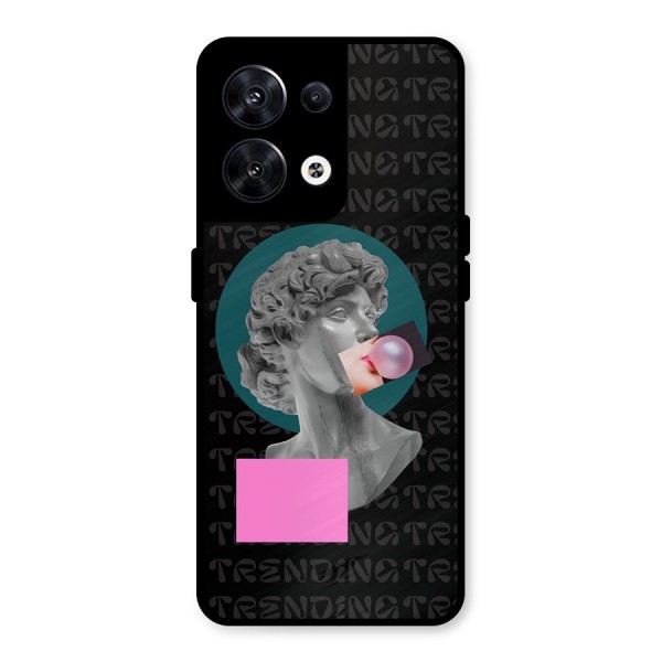 Trending Typo Metal Back Case for Oppo Reno8 5G