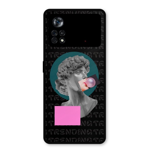 Trending Typo Metal Back Case for Poco X4 Pro 5G